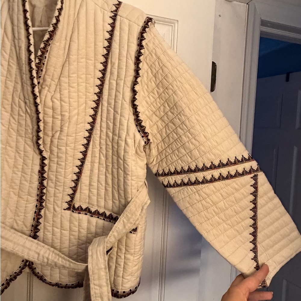Magashino Quilt Cream Wrap Jacket - Picture 8 of 10